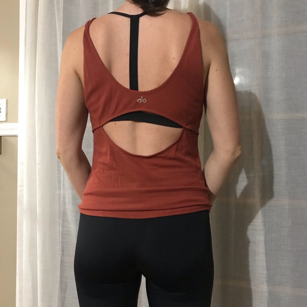 Ribbed Tank with Open Back